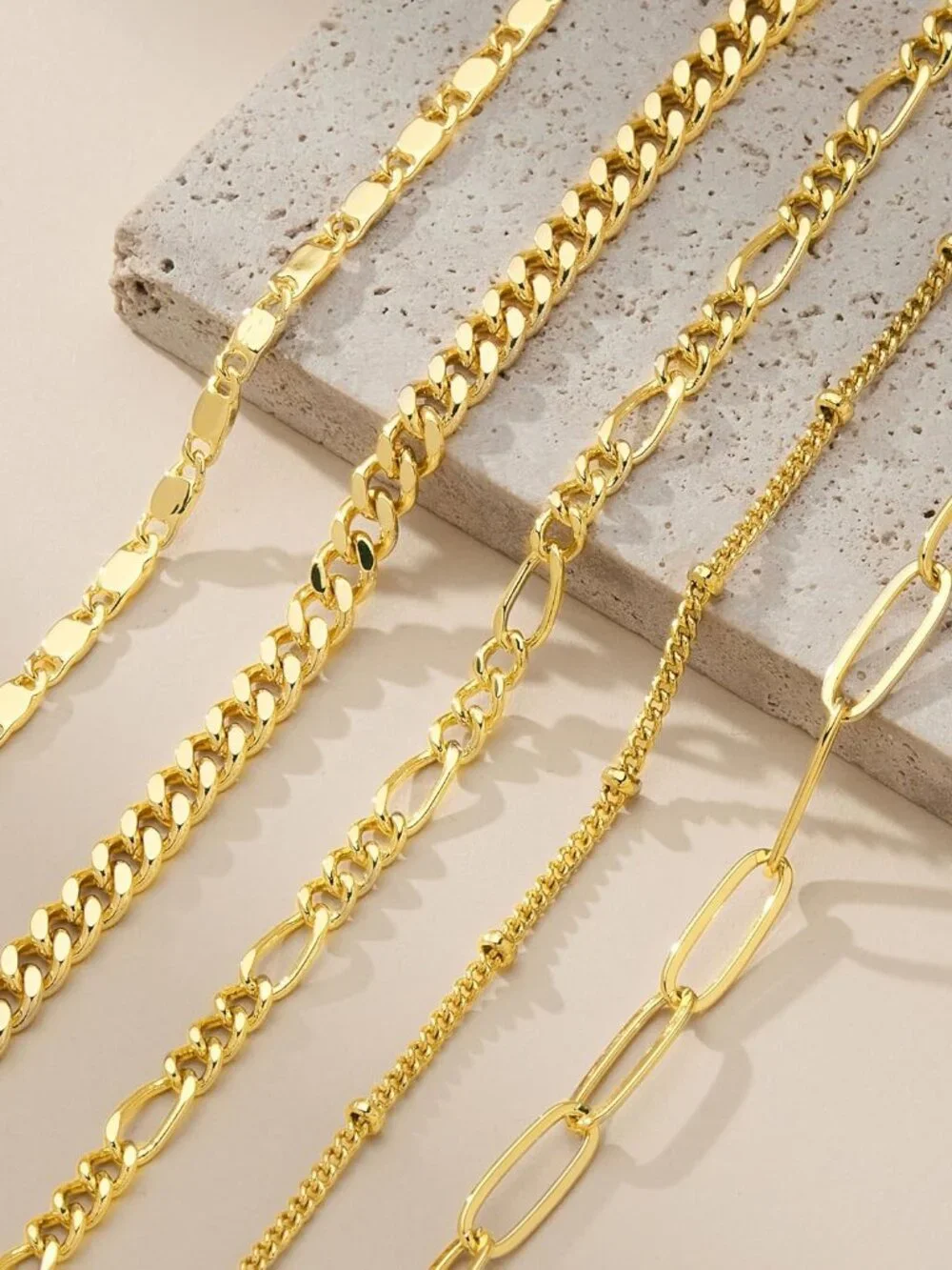Gold Bracelets Set for Women Non Tarnish Trendy,14K Gold Plated Dainty Stackable - Picture 8 of 10